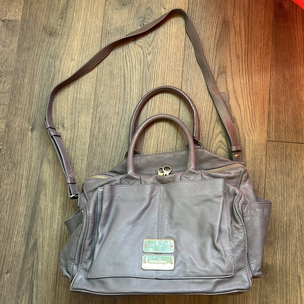 See by Chloe Taupe double handle crossbody bag purse